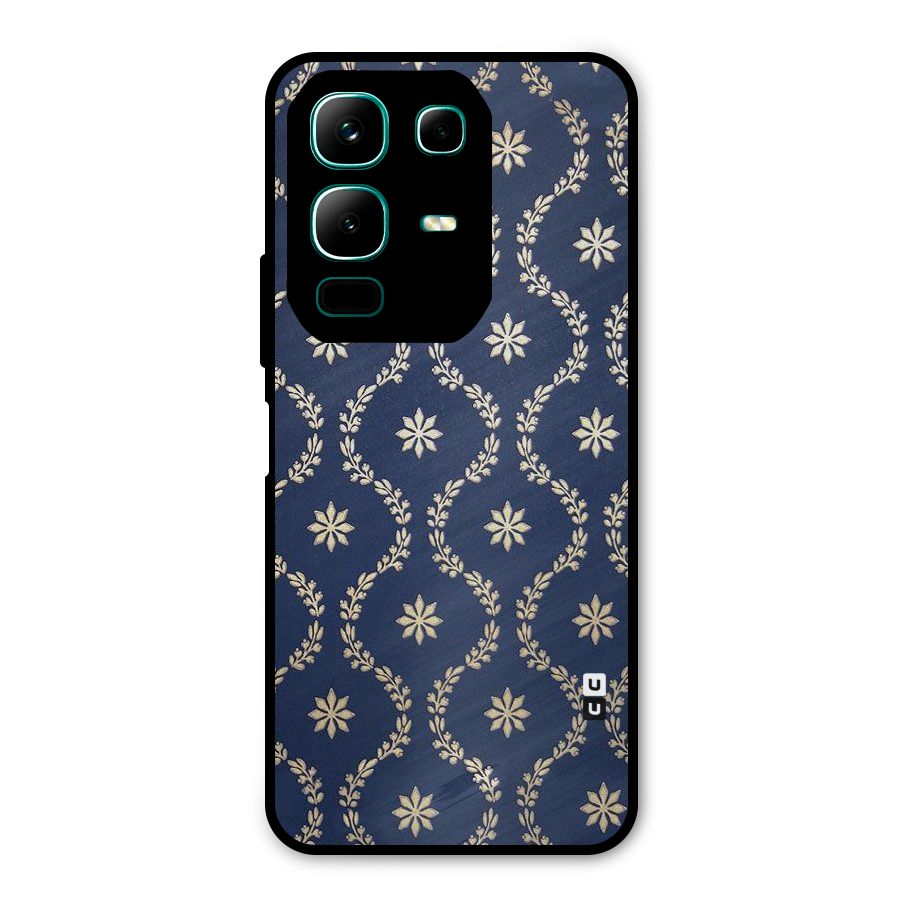Gorgeous Gold Leaf Pattern Metal Back Case for Infinix Note 50x