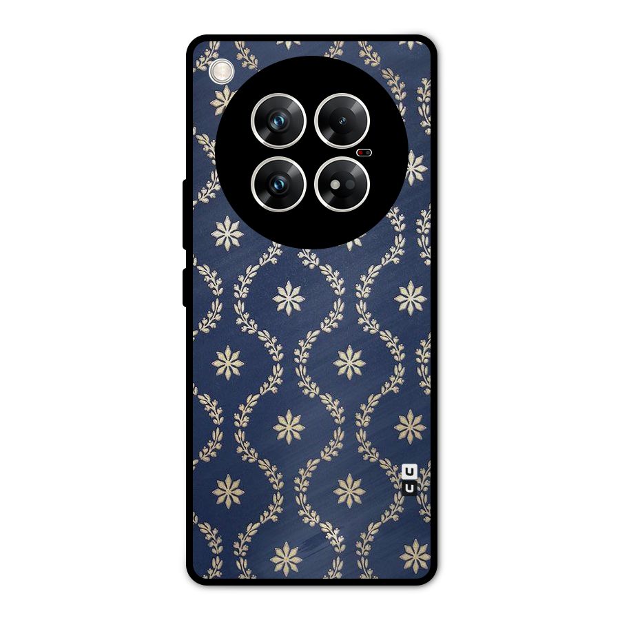 Gorgeous Gold Leaf Pattern Metal Back Case for Infinix Zero 40 5G