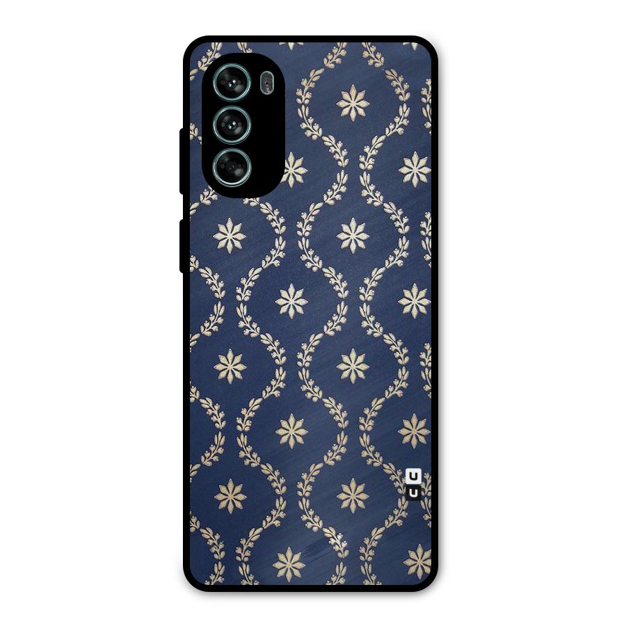 Gorgeous Gold Leaf Pattern Metal Back Case for Moto G62