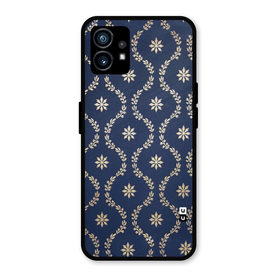 Gorgeous Gold Leaf Pattern Metal Back Case for Nothing Phone 1