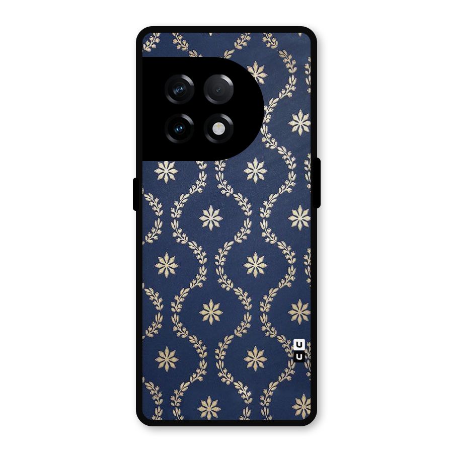 Gorgeous Gold Leaf Pattern Metal Back Case for OnePlus 11R