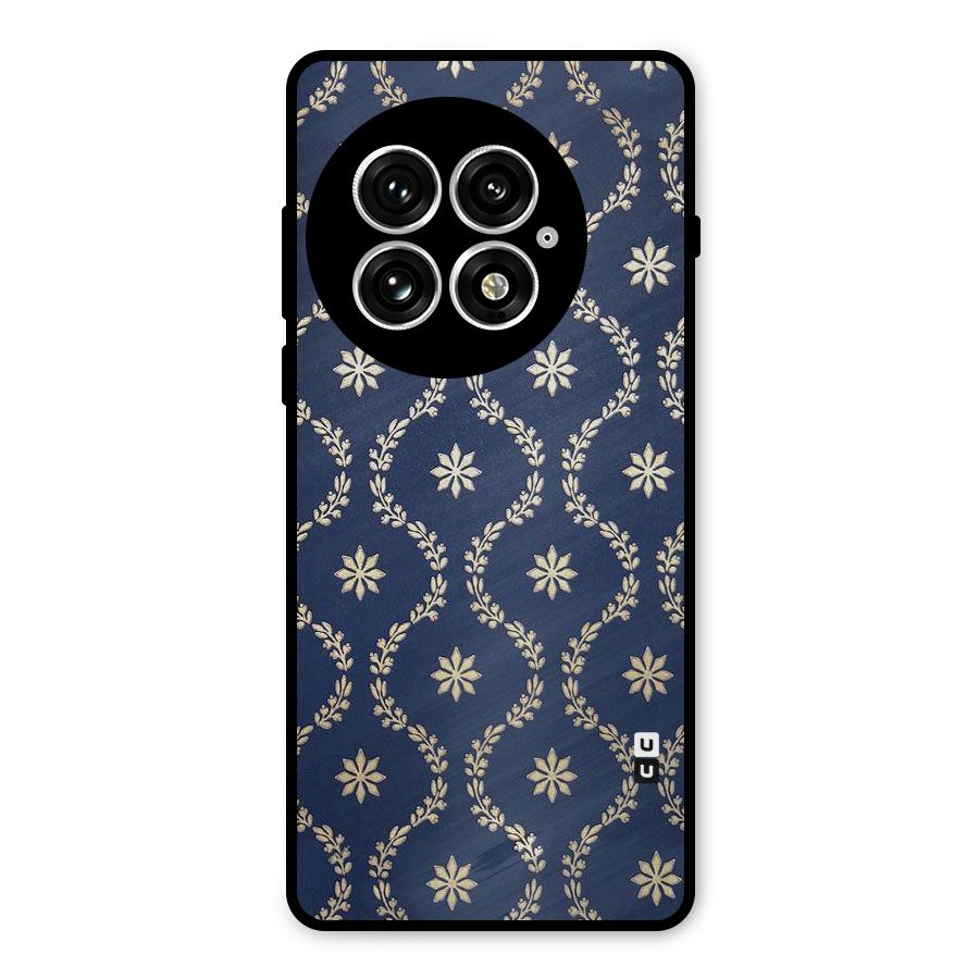Gorgeous Gold Leaf Pattern Metal Back Case for OnePlus 13