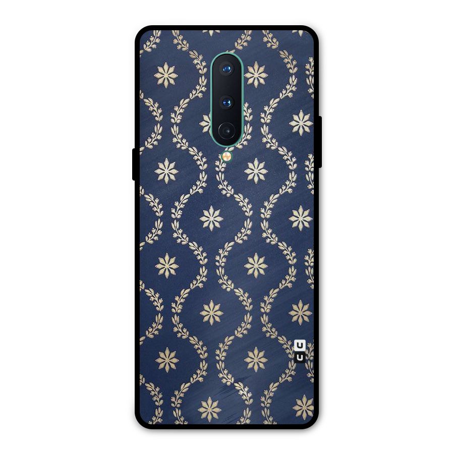 Gorgeous Gold Leaf Pattern Metal Back Case for OnePlus 8