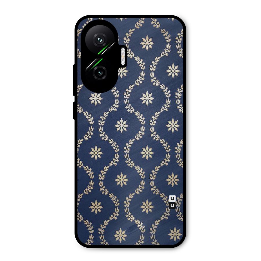 Gorgeous Gold Leaf Pattern Metal Back Case for Poco F7
