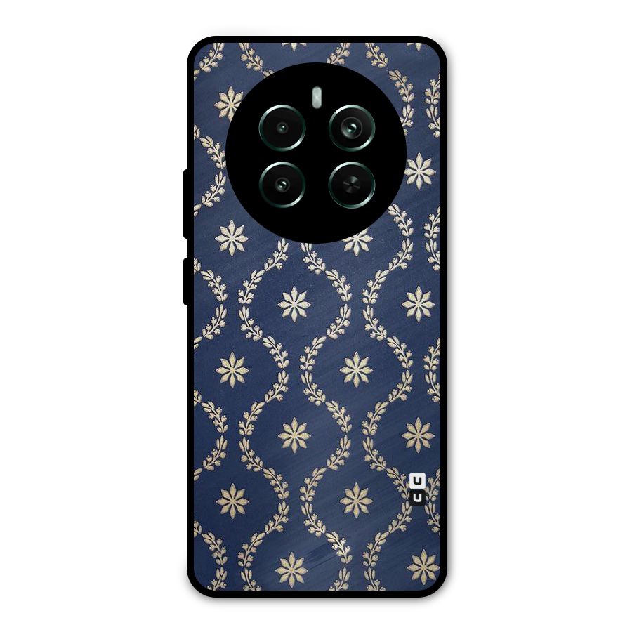 Gorgeous Gold Leaf Pattern Metal Back Case for Realme 12 Plus