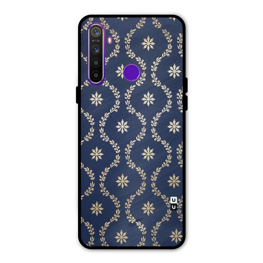 Gorgeous Gold Leaf Pattern Metal Back Case for Realme 5