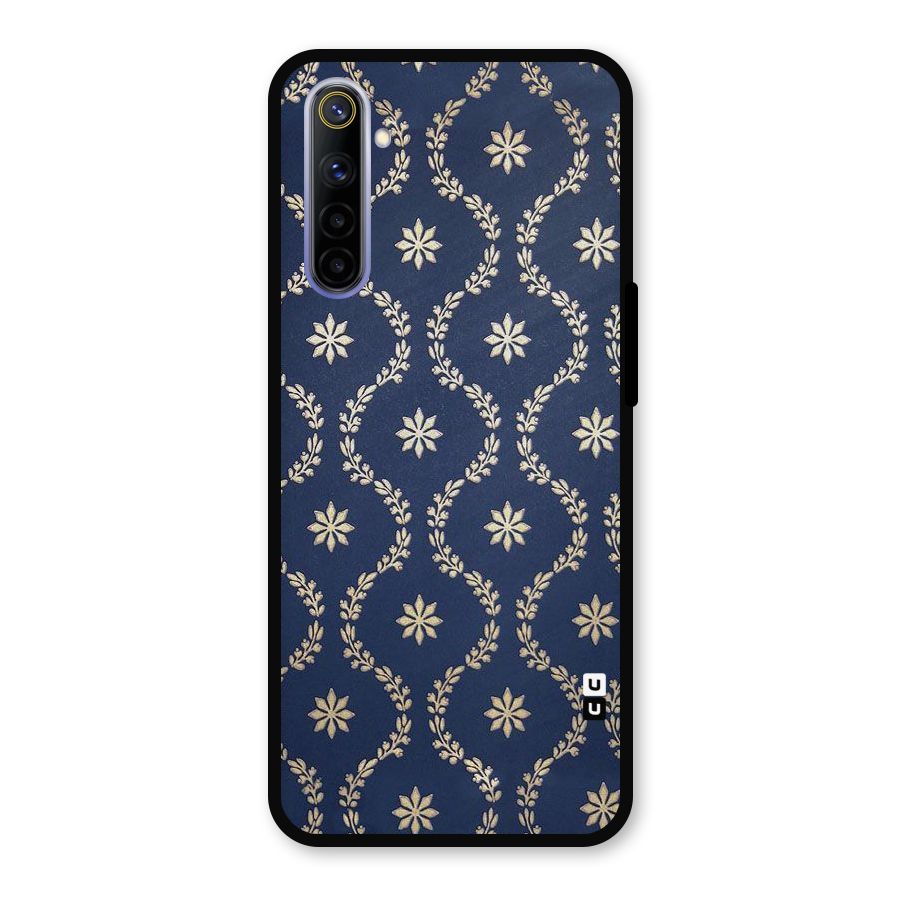 Gorgeous Gold Leaf Pattern Metal Back Case for Realme 6