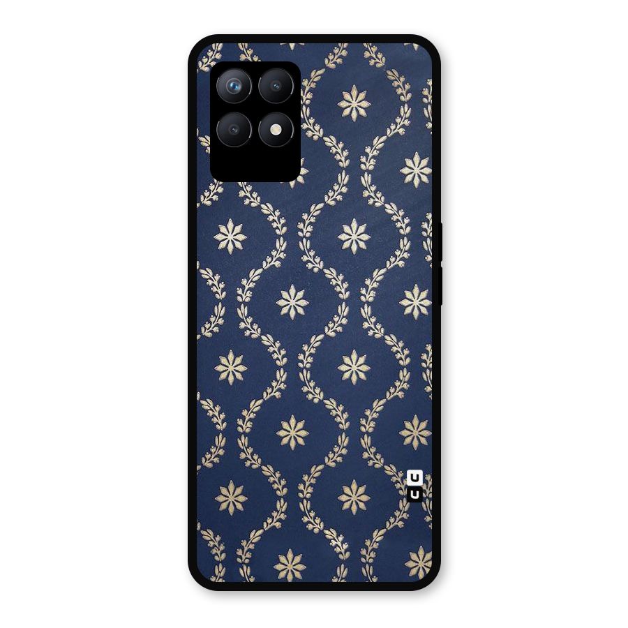 Gorgeous Gold Leaf Pattern Metal Back Case for Realme 8i