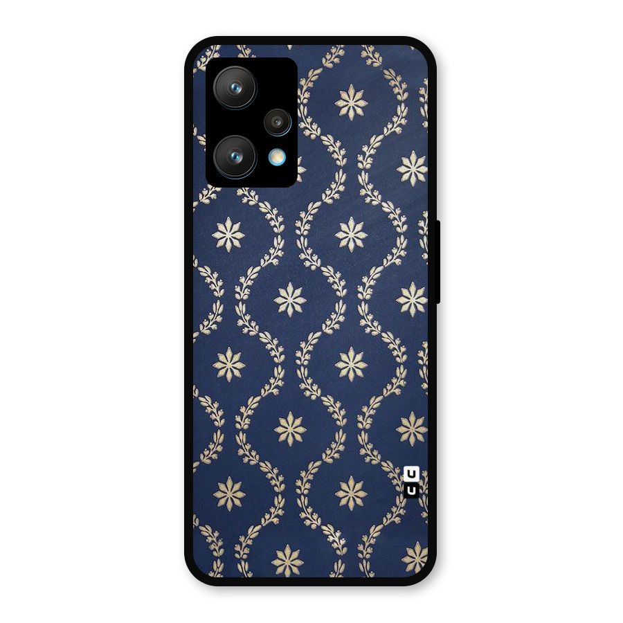 Gorgeous Gold Leaf Pattern Metal Back Case for Realme 9 Pro Plus 5G