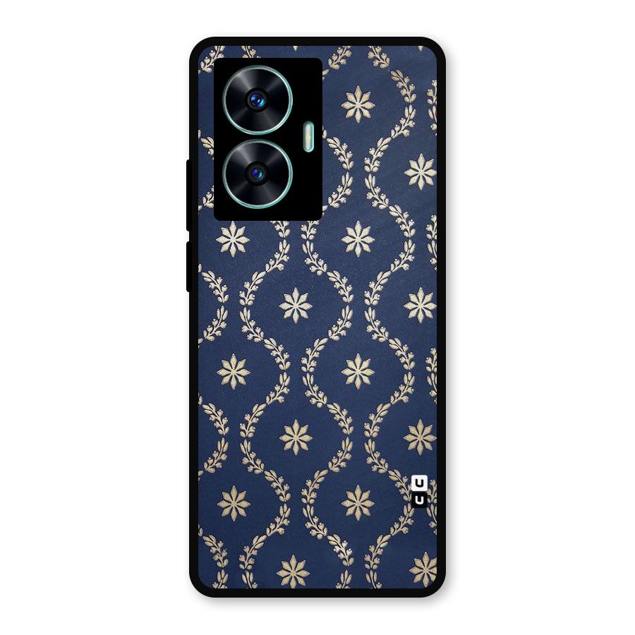 Gorgeous Gold Leaf Pattern Metal Back Case for Realme C55