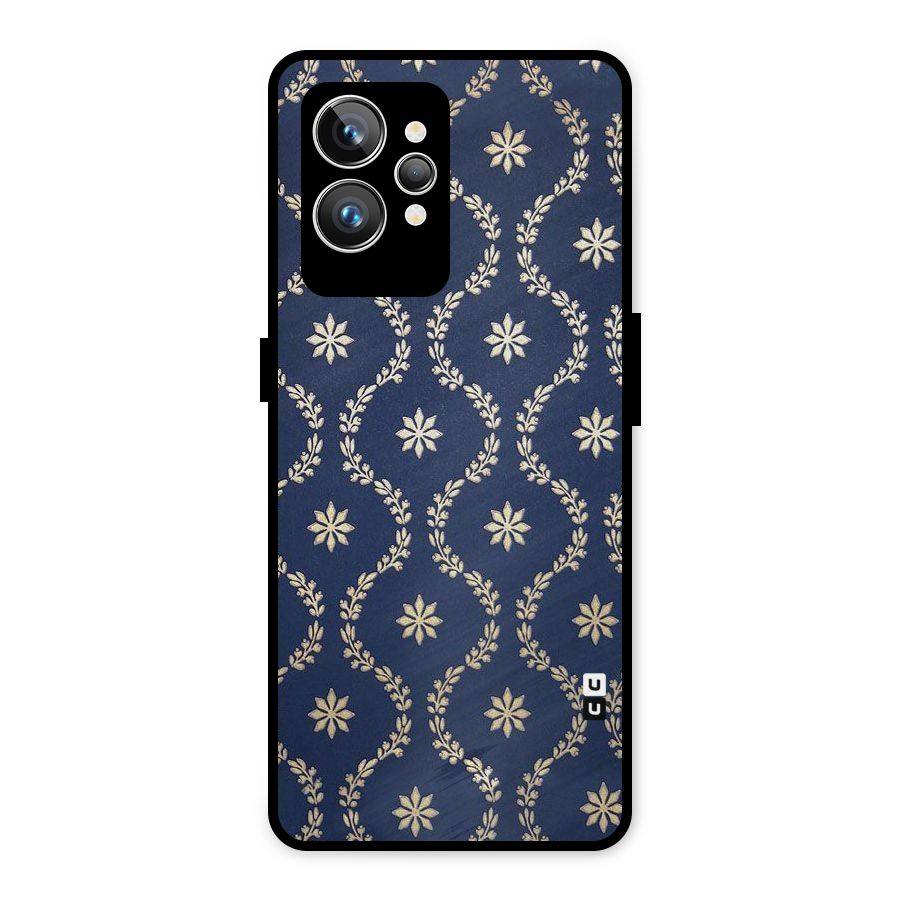 Gorgeous Gold Leaf Pattern Metal Back Case for Realme GT2 Pro