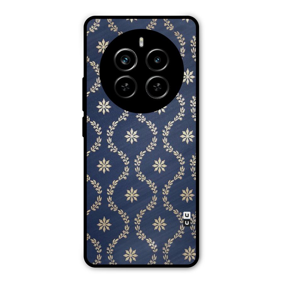 Gorgeous Gold Leaf Pattern Metal Back Case for Realme P1 Pro