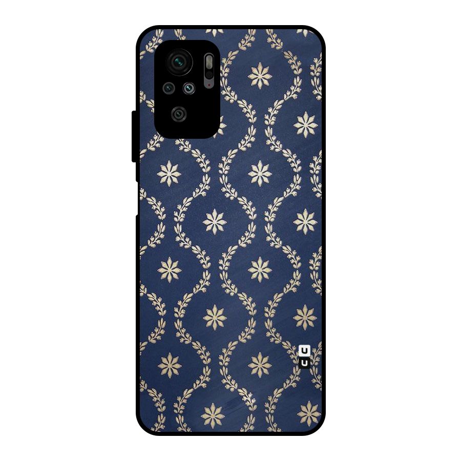 Gorgeous Gold Leaf Pattern Metal Back Case for Redmi Note 10S