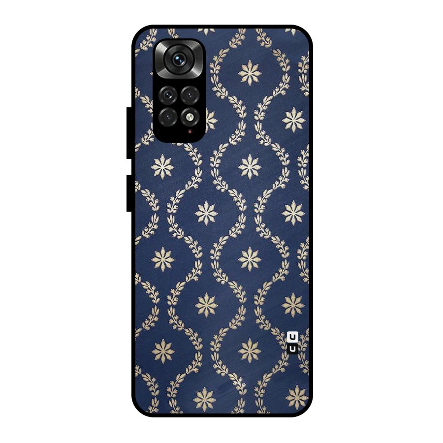 Gorgeous Gold Leaf Pattern Metal Back Case for Redmi Note 11 Pro