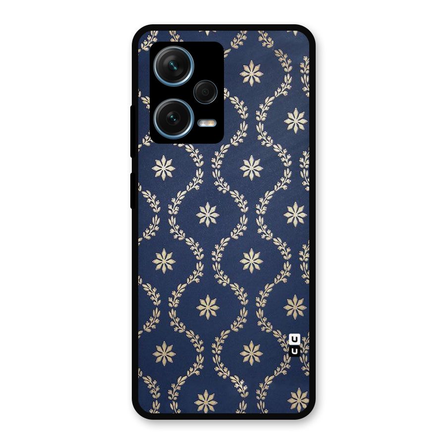 Gorgeous Gold Leaf Pattern Metal Back Case for Redmi Note 12 Pro Plus 5G