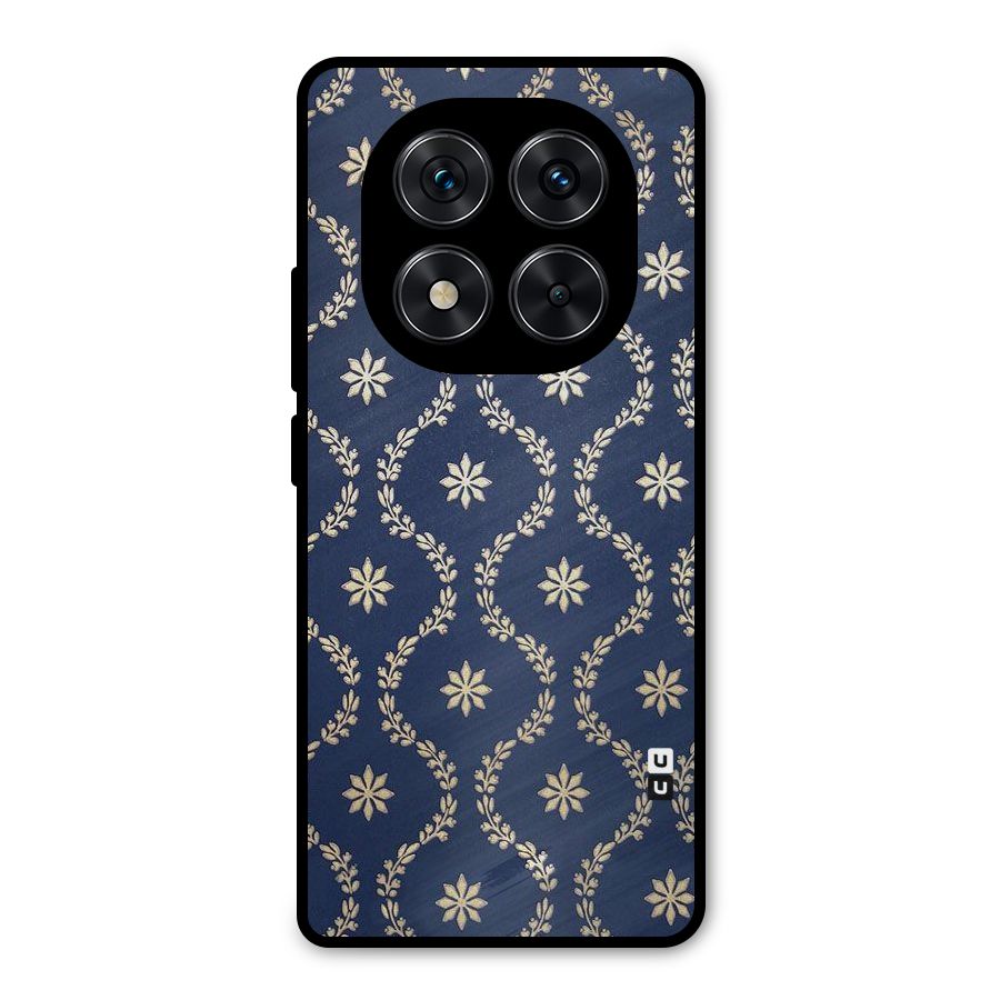 Gorgeous Gold Leaf Pattern Metal Back Case for Redmi Note 14 Pro 5G