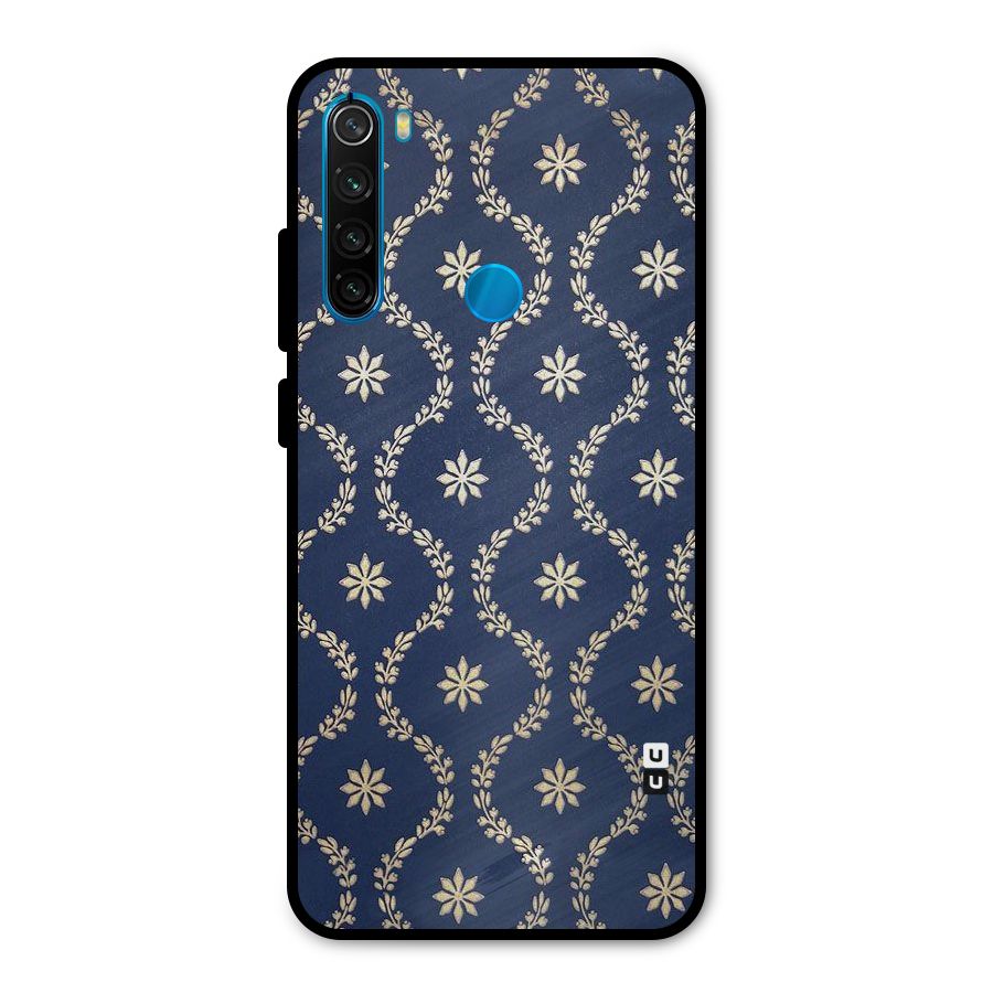 Gorgeous Gold Leaf Pattern Metal Back Case for Redmi Note 8
