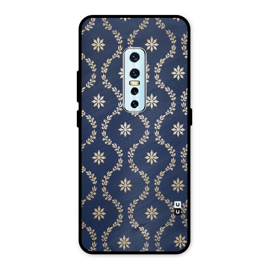 Gorgeous Gold Leaf Pattern Metal Back Case for Vivo V17 Pro