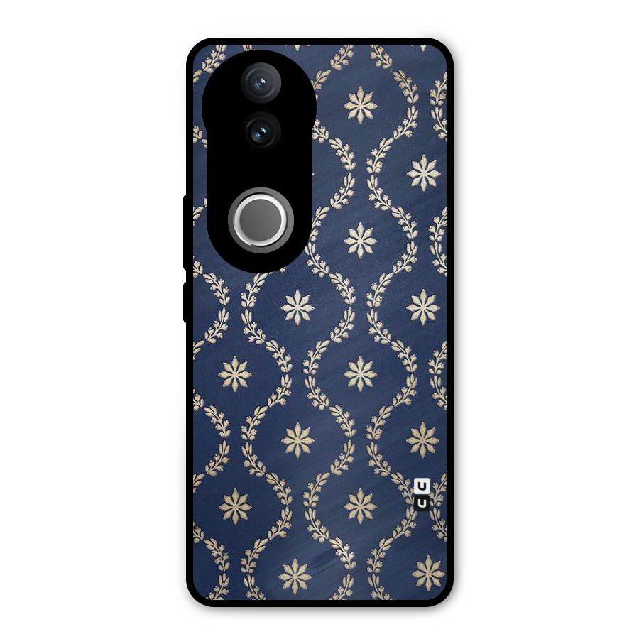 Gorgeous Gold Leaf Pattern Metal Back Case for Vivo V50e