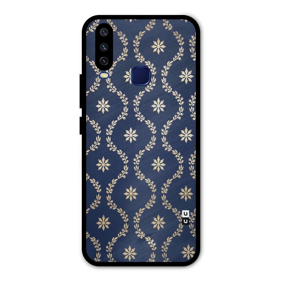 Gorgeous Gold Leaf Pattern Metal Back Case for Vivo Y15