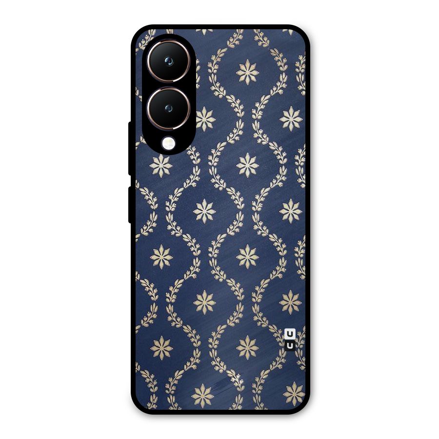 Gorgeous Gold Leaf Pattern Metal Back Case for Vivo Y28