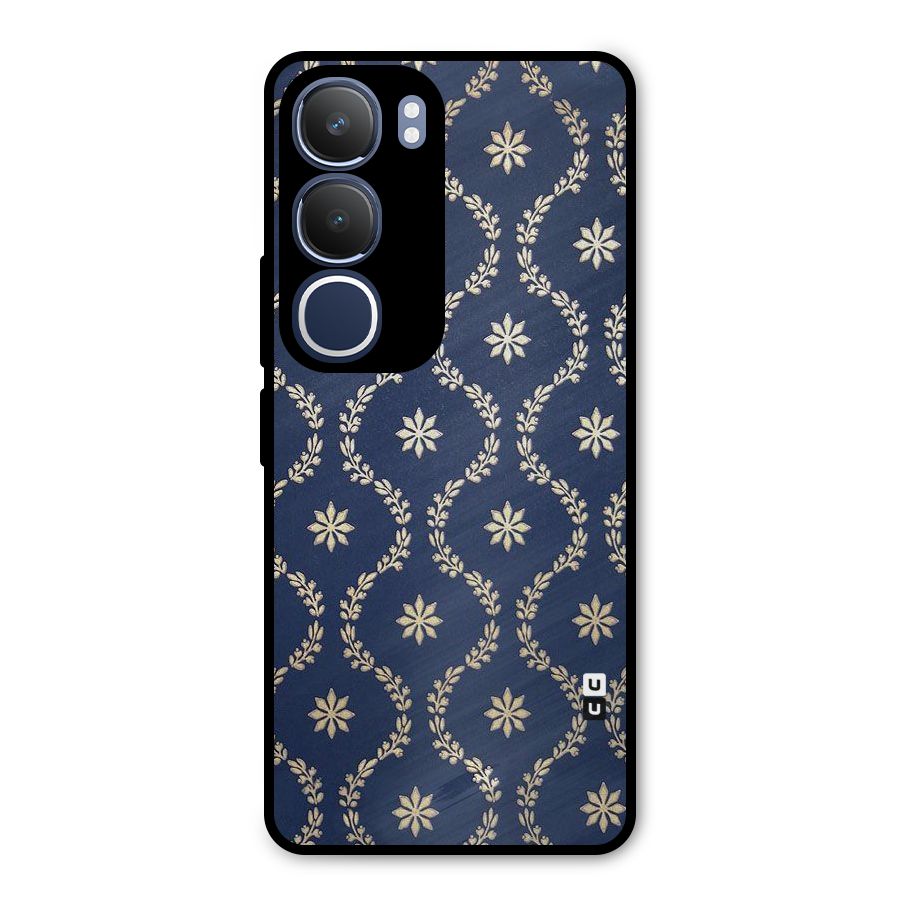 Gorgeous Gold Leaf Pattern Metal Back Case for Vivo Y29