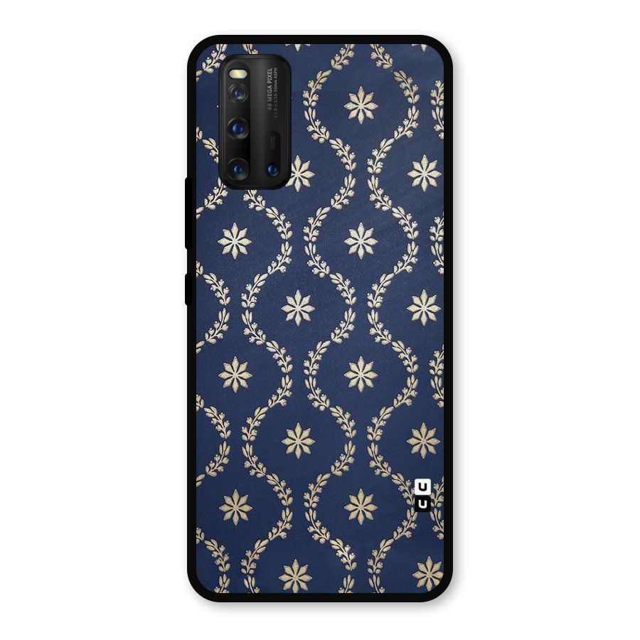 Gorgeous Gold Leaf Pattern Metal Back Case for iQOO 3