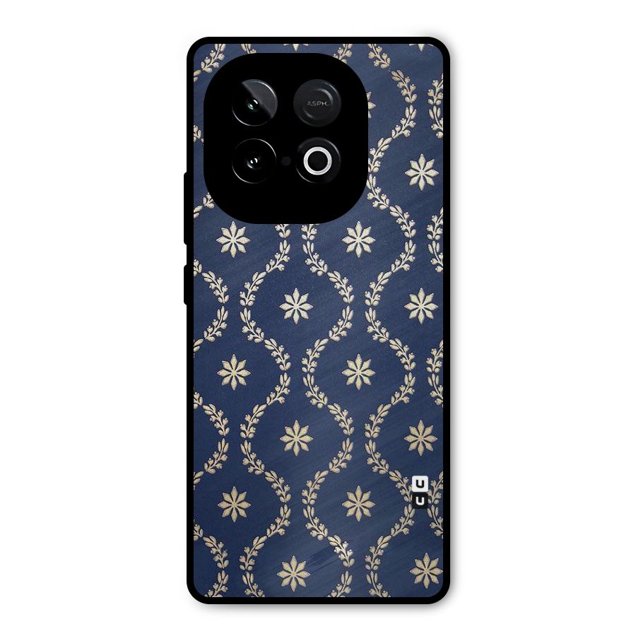 Gorgeous Gold Leaf Pattern Metal Back Case for iQOO Neo 10