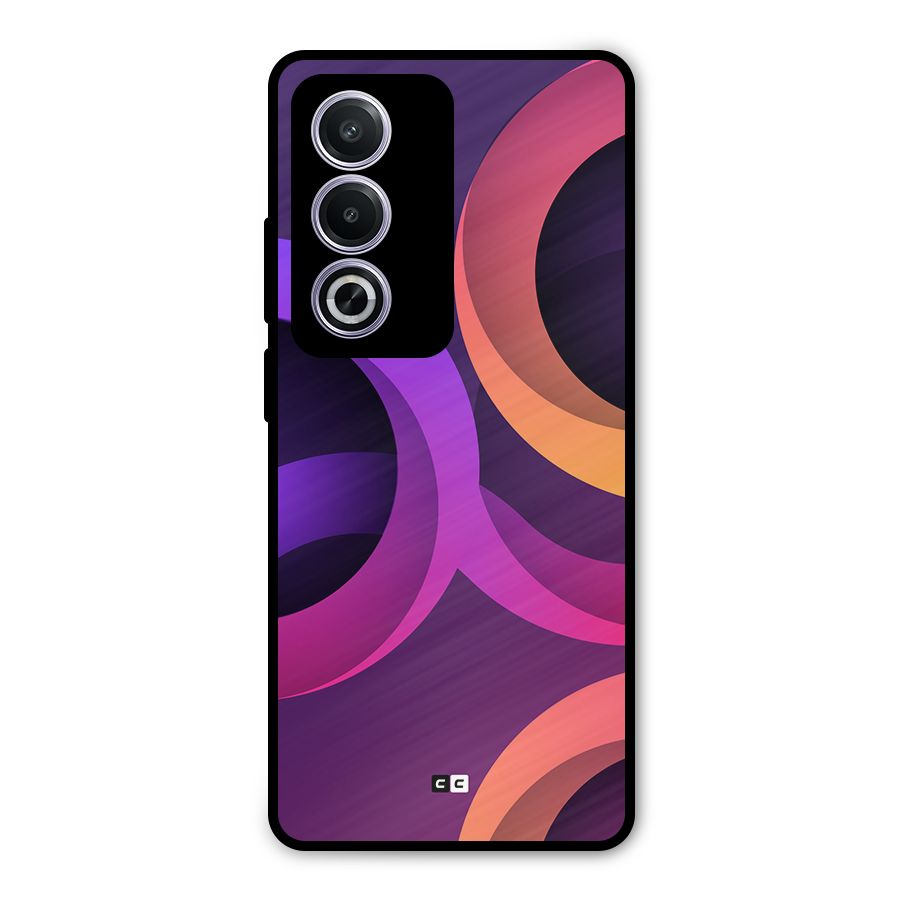 Gradient Rings Metal Back Case for Oppo A3 Pro