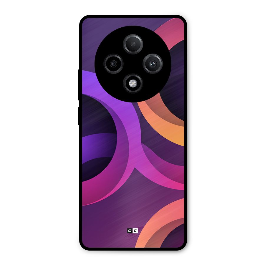 Gradient Rings Metal Back Case for Oppo F27 Pro Plus