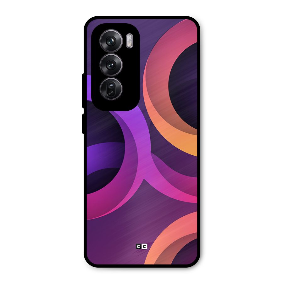 Gradient Rings Metal Back Case for Oppo Reno12 Pro