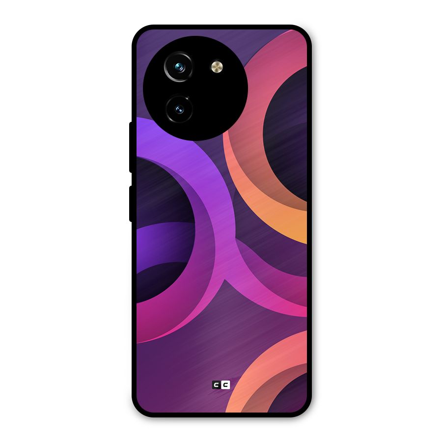 Gradient Rings Metal Back Case for Vivo T3x