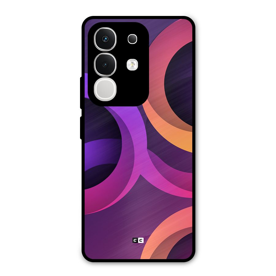 Gradient Rings Metal Back Case for Vivo T4x
