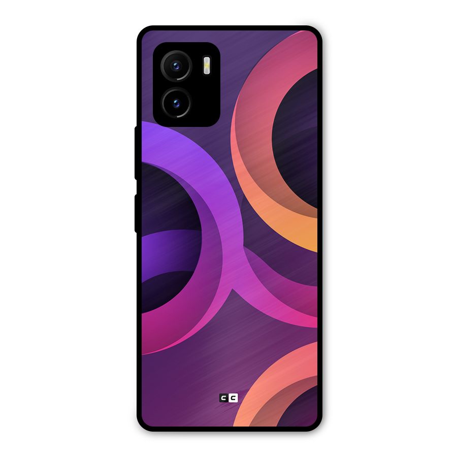 Gradient Rings Metal Back Case for Vivo Y15s