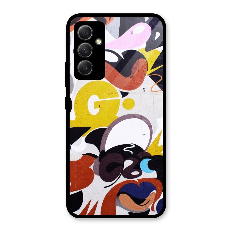 Graffiti Wall Glass Back Case for Galaxy A34