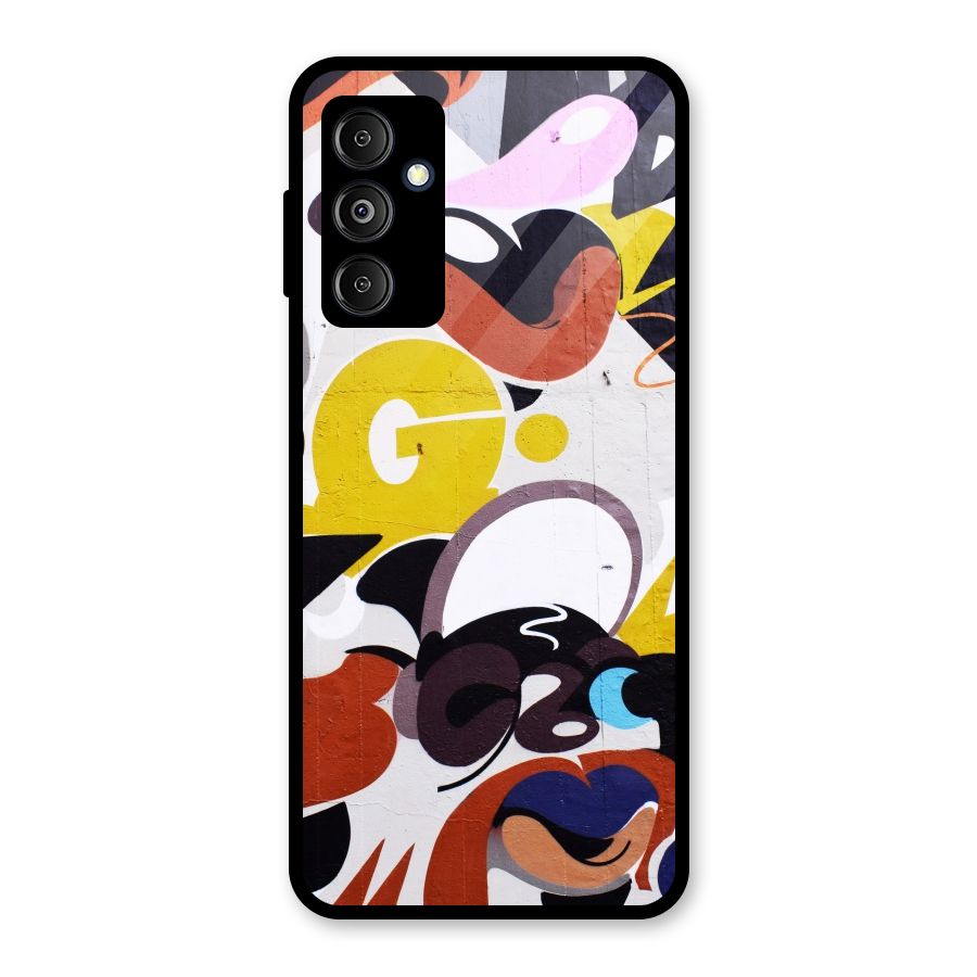 Graffiti Wall Glass Back Case for Galaxy M14 5G