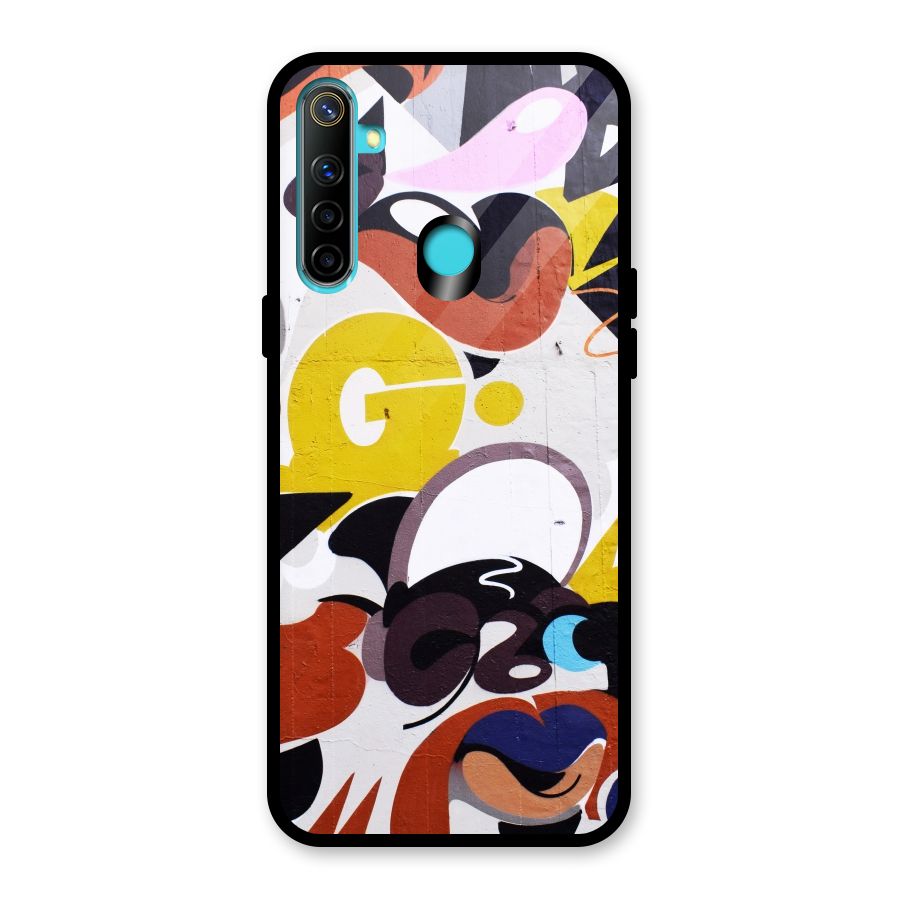 Graffiti Wall Glass Back Case for Realme 5i