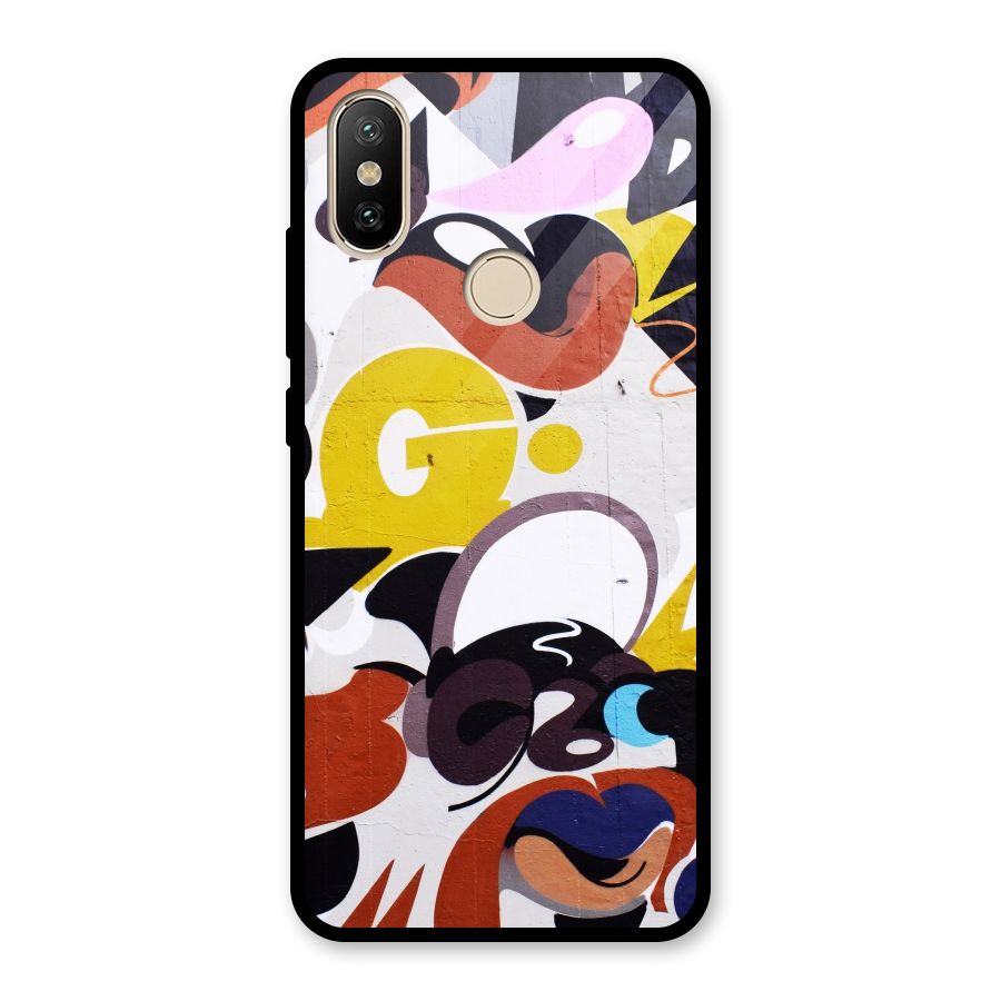Graffiti Wall Glass Back Case for Redmi A2