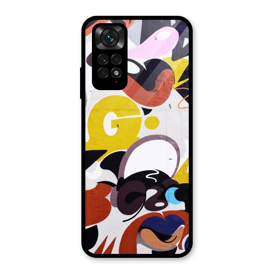 Graffiti Wall Glass Back Case for Redmi Note 11S