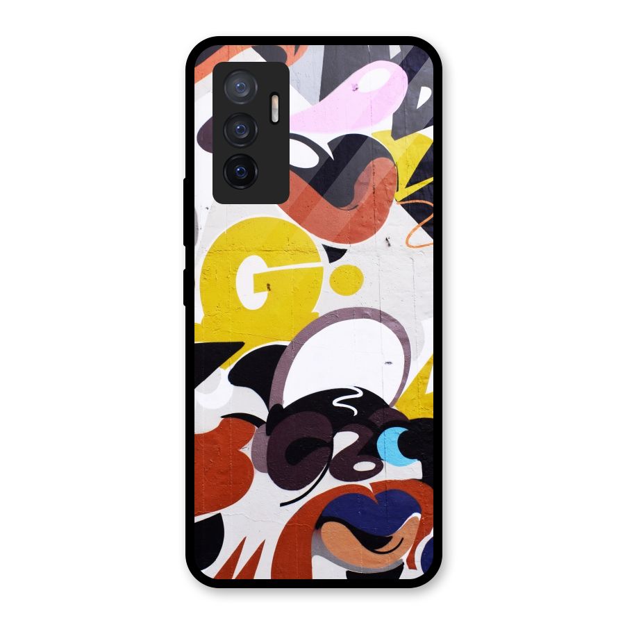 Graffiti Wall Glass Back Case for Vivo V23e