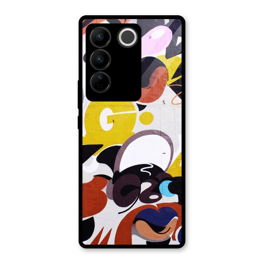 Graffiti Wall Glass Back Case for Vivo V27