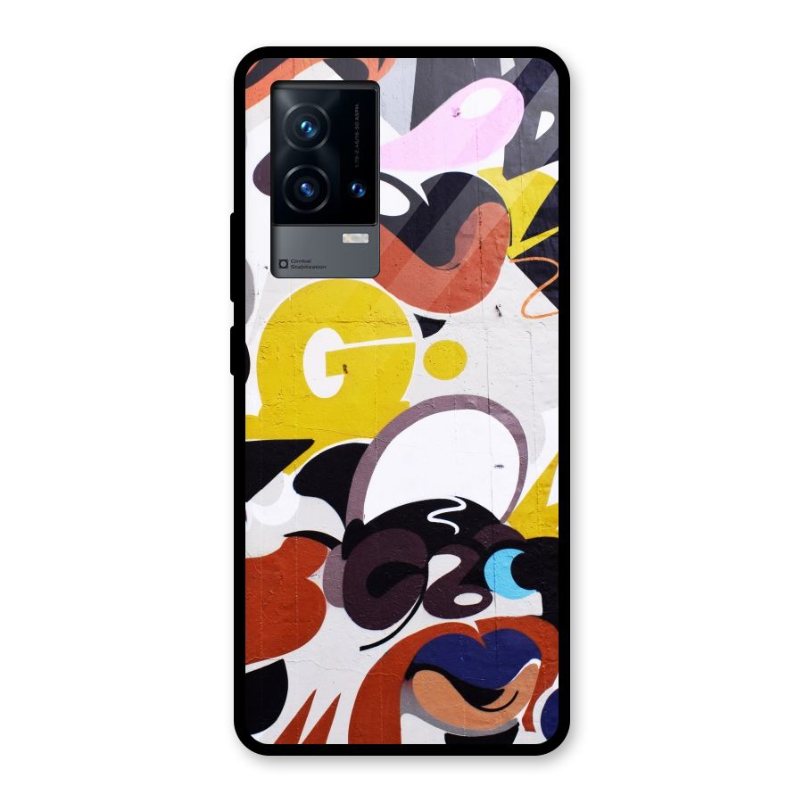 Graffiti Wall Glass Back Case for iQOO 9 5G