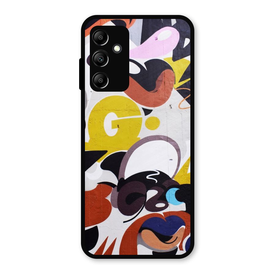 Graffiti Wall Metal Back Case for Galaxy A14 5G