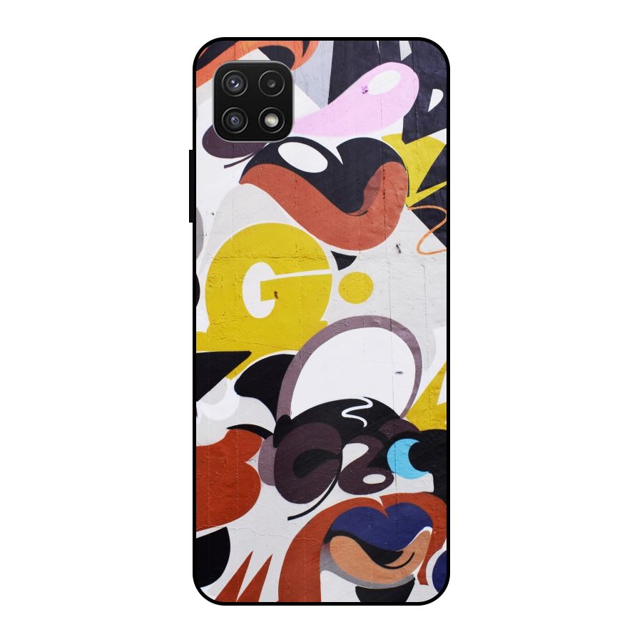 Graffiti Wall Metal Back Case for Galaxy A22 5G