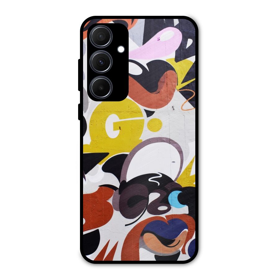 Graffiti Wall Metal Back Case for Galaxy A35