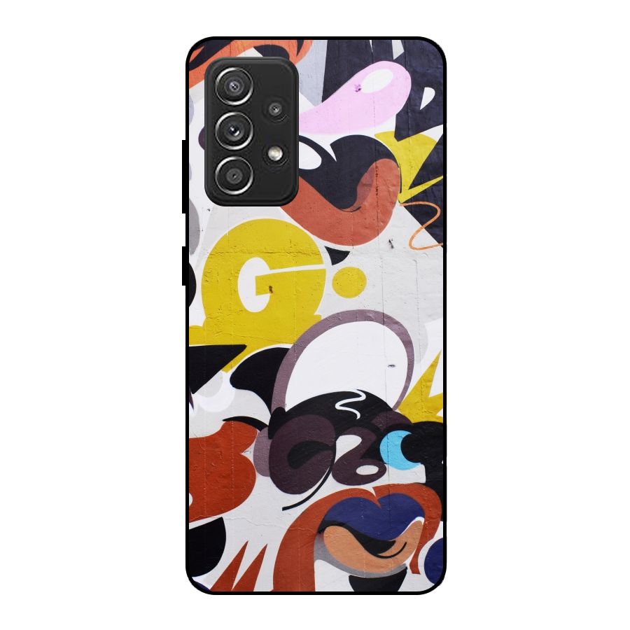 Graffiti Wall Metal Back Case for Galaxy A52s 5G