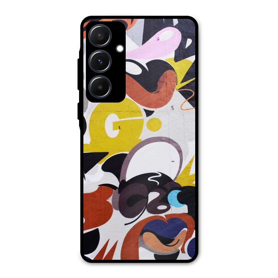 Graffiti Wall Metal Back Case for Galaxy A55