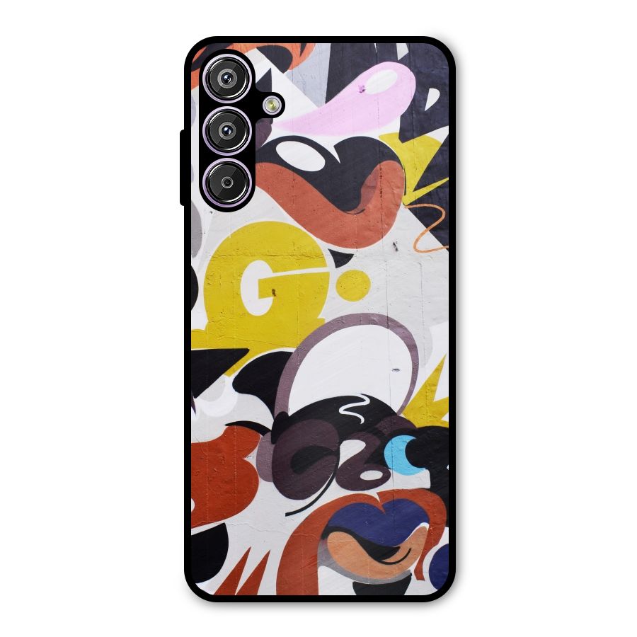 Graffiti Wall Metal Back Case for Galaxy F15