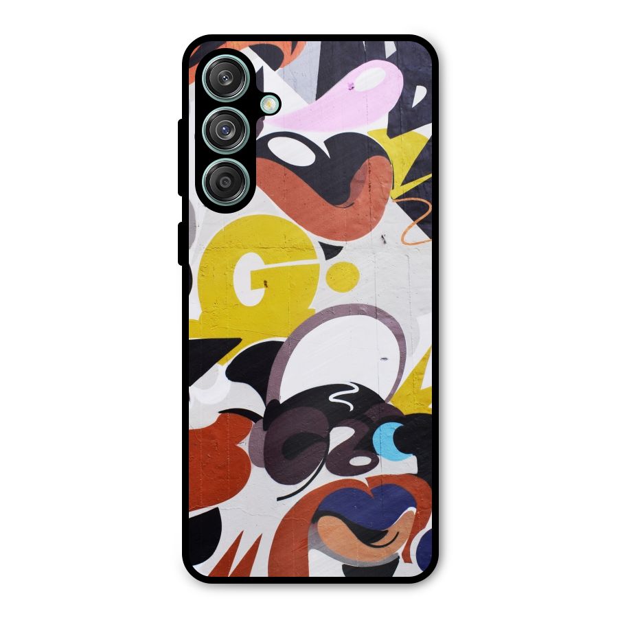 Graffiti Wall Metal Back Case for Galaxy M55 5G