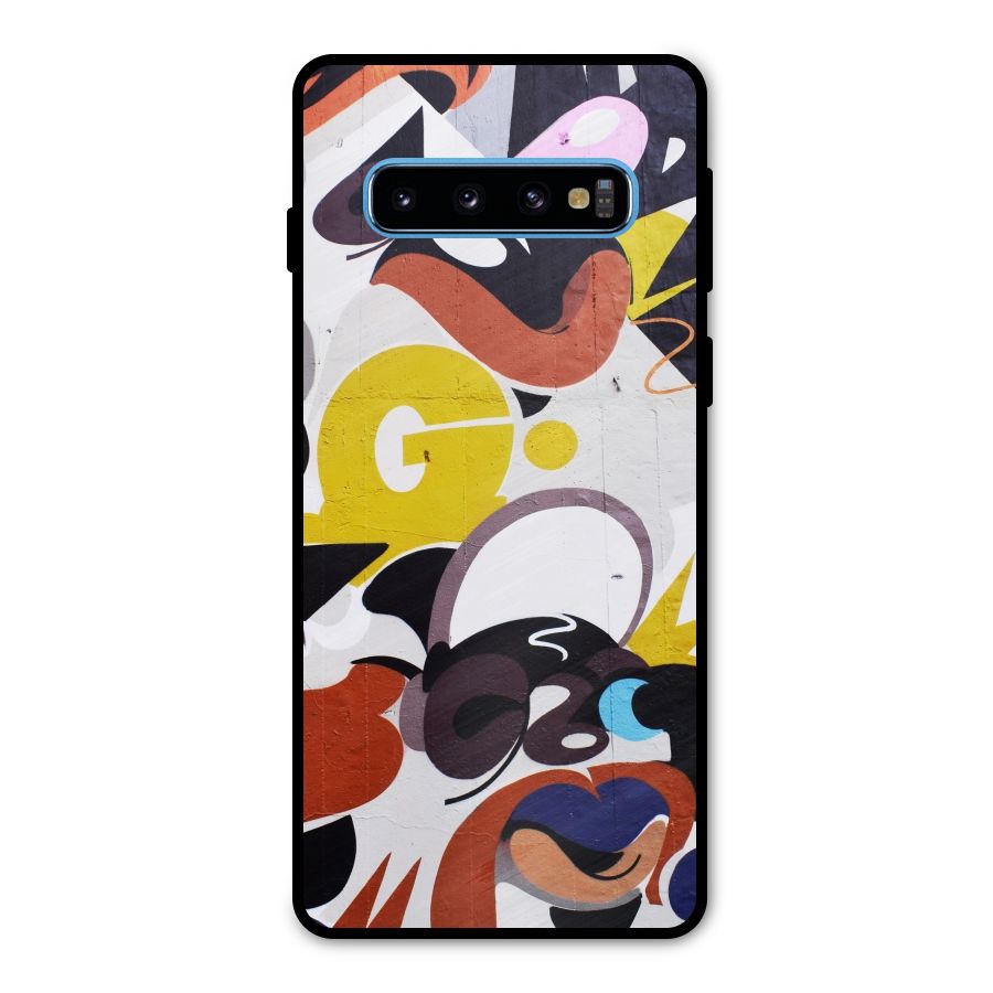 Graffiti Wall Metal Back Case for Galaxy S10